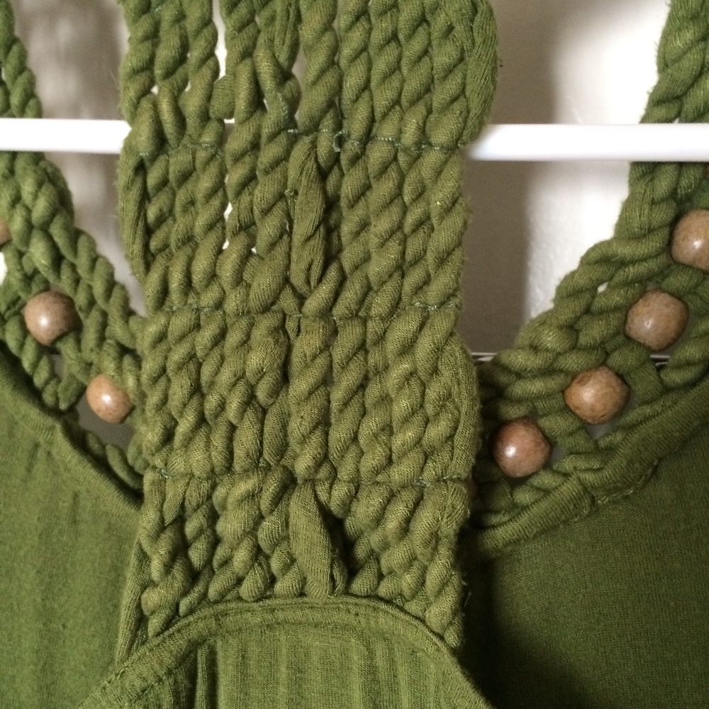 Olive Green Racerback Tank Small - Picture 4 of 5